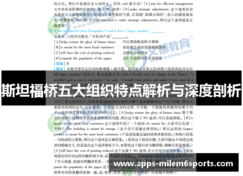斯坦福桥五大组织特点解析与深度剖析